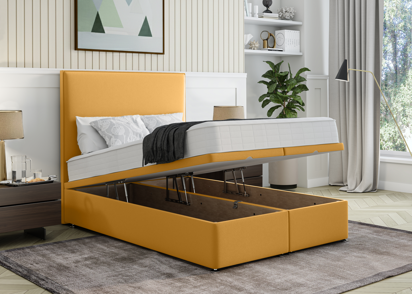 Plain Ottoman Divan Bed