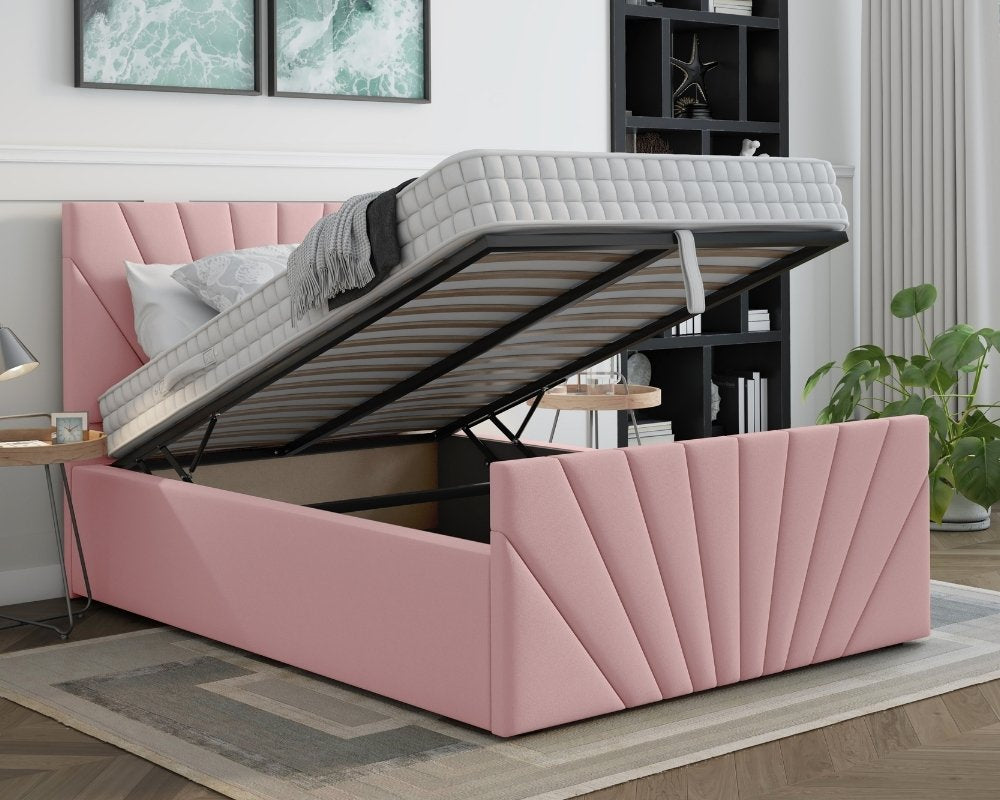 Laura Small Double Ottoman Bed