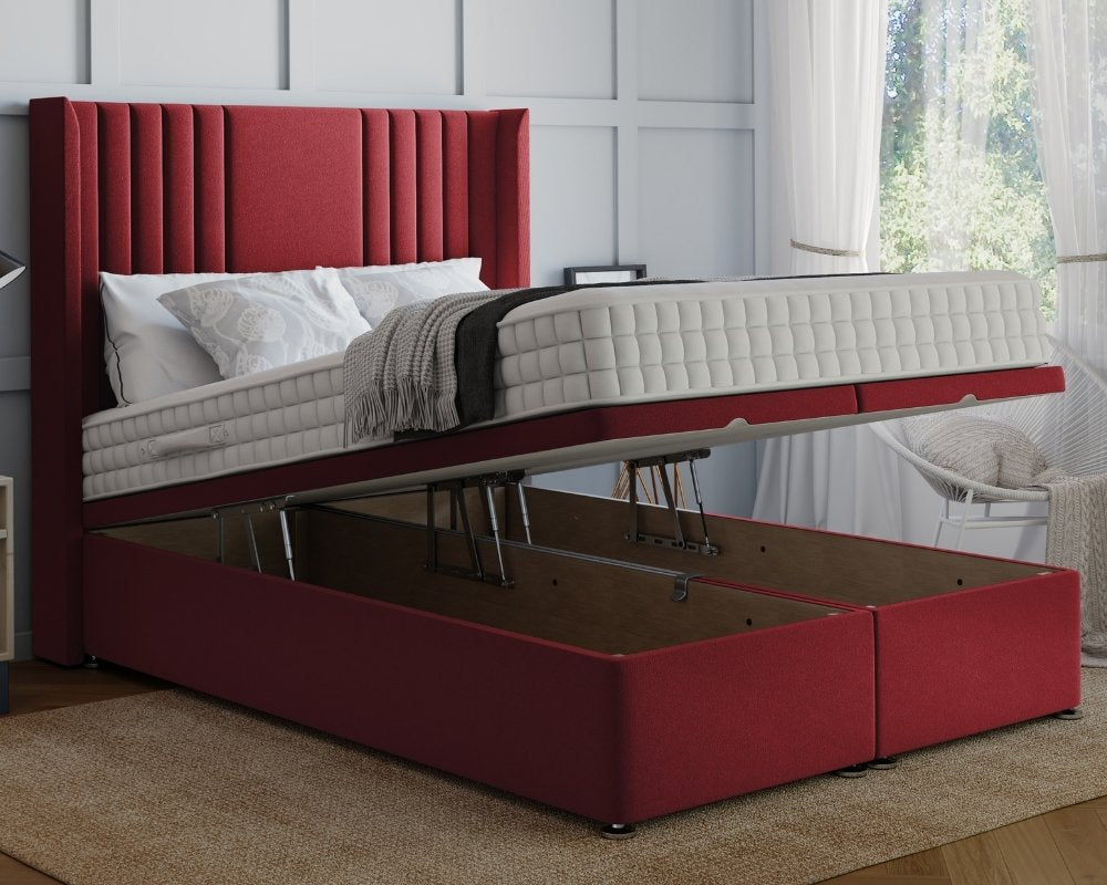 Hazel Winged Double Ottoman Divan Bed