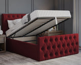 Oyster Winged Small Double Ottoman Bed