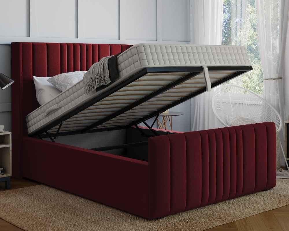 Tamara Winged Super King Ottoman Bed