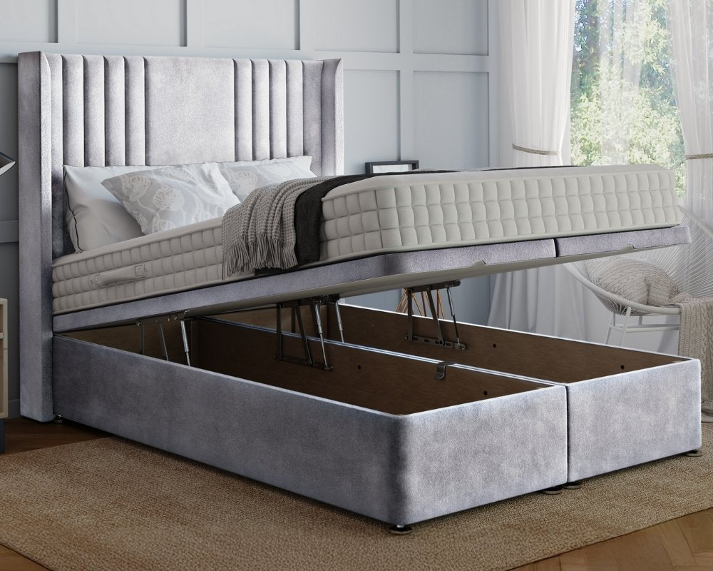 Hazel Winged Super King Ottoman Divan Bed