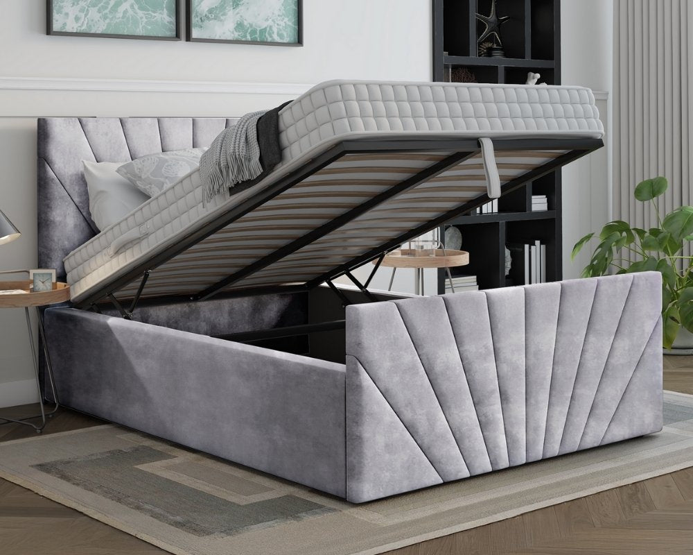 Laura Small Double Ottoman Bed