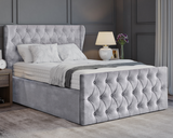 Oyster Winged Ottoman Bed