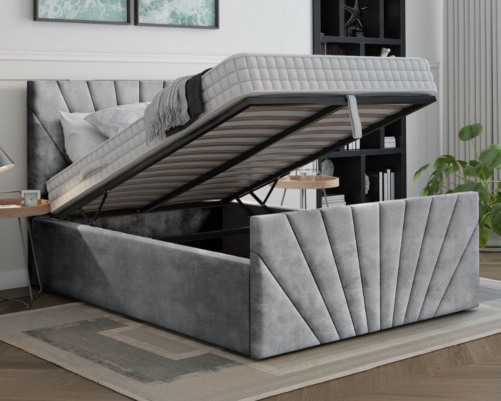 Laura Small Double Ottoman Bed
