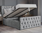 Oyster Winged Small Double Ottoman Bed