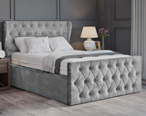 Oyster Winged Ottoman Bed