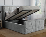 York Winged Double Ottoman Bed