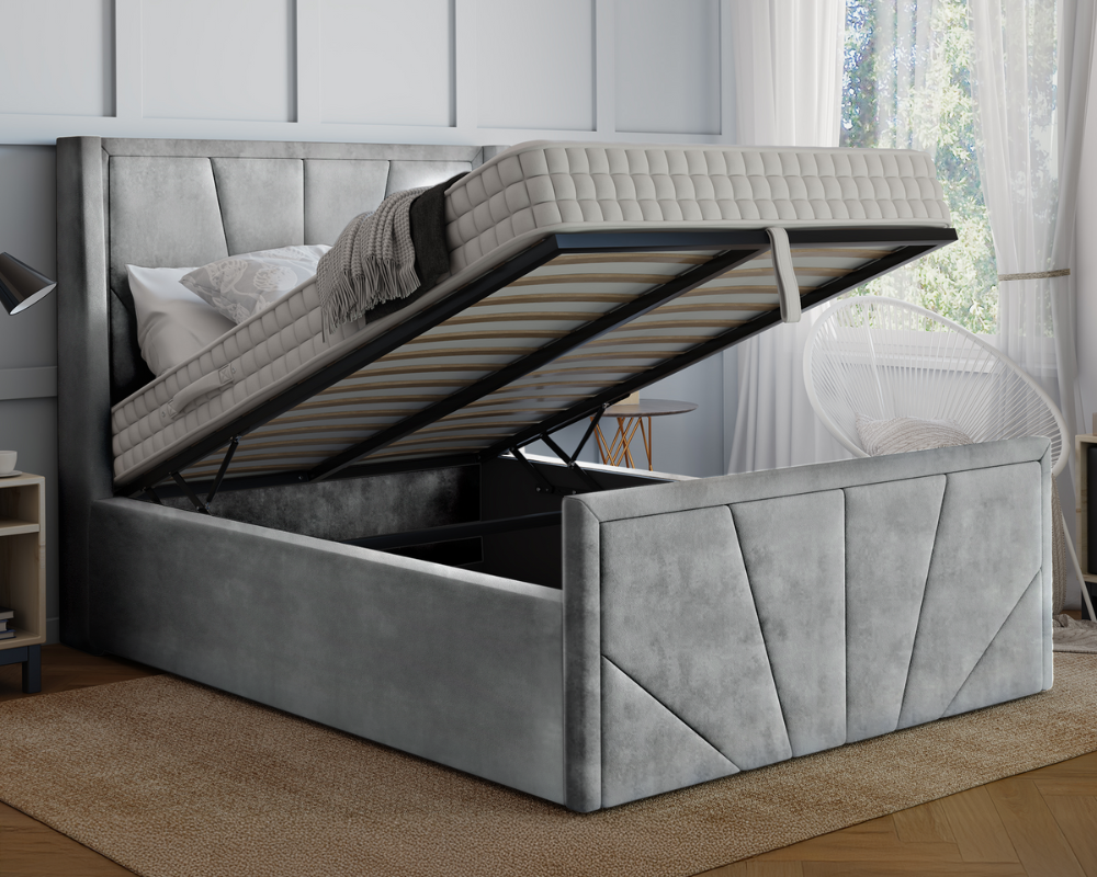 York Winged Ottoman Bed