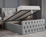 Oyster Winged Small Double Ottoman Bed