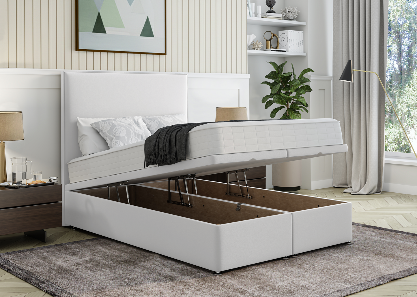 Plain Ottoman Divan Bed