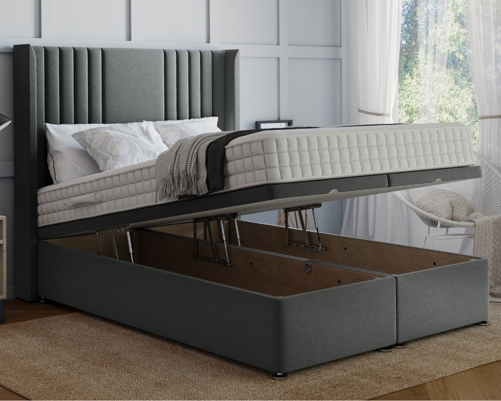 Hazel Winged King Size Ottoman Divan Bed