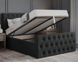 Oyster Winged Double Ottoman Bed