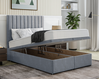 Stripe Ottoman Bed