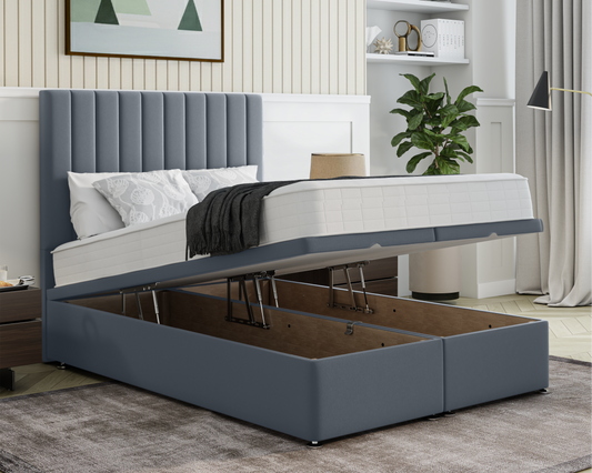 Stripe Ottoman Bed