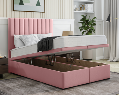 Stripe Ottoman Bed