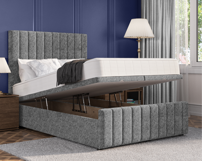 Stripe Plus Ottoman Bed