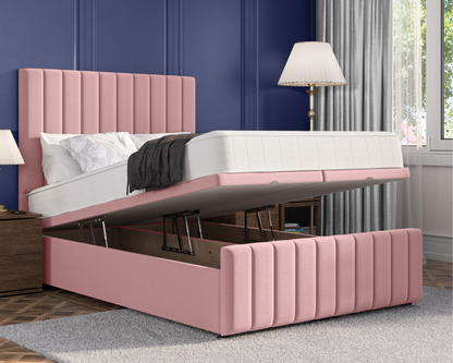 Stripe Plus Ottoman Bed