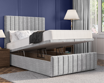 Stripe Plus Ottoman Bed