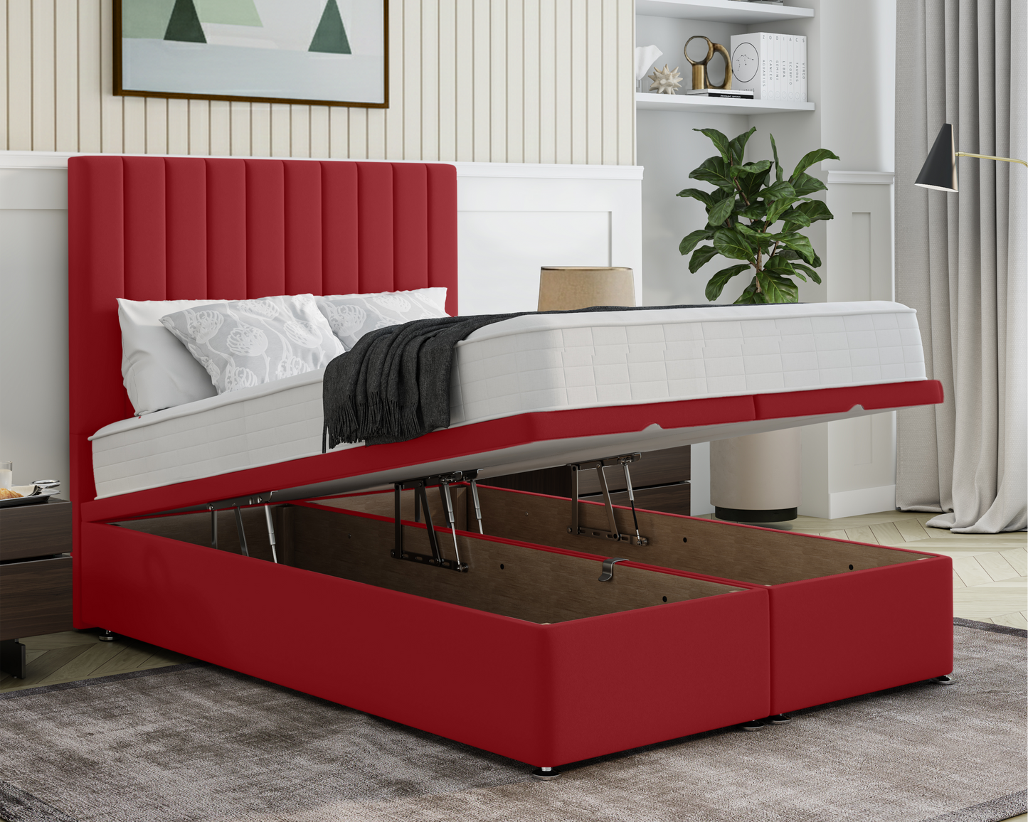 Stripe Ottoman Bed