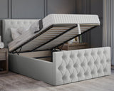 Oyster Winged Small Double Ottoman Bed