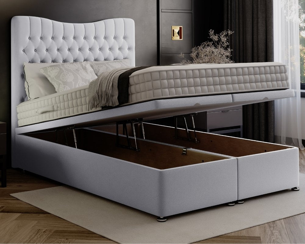 Wave Single Ottoman Divan Bed