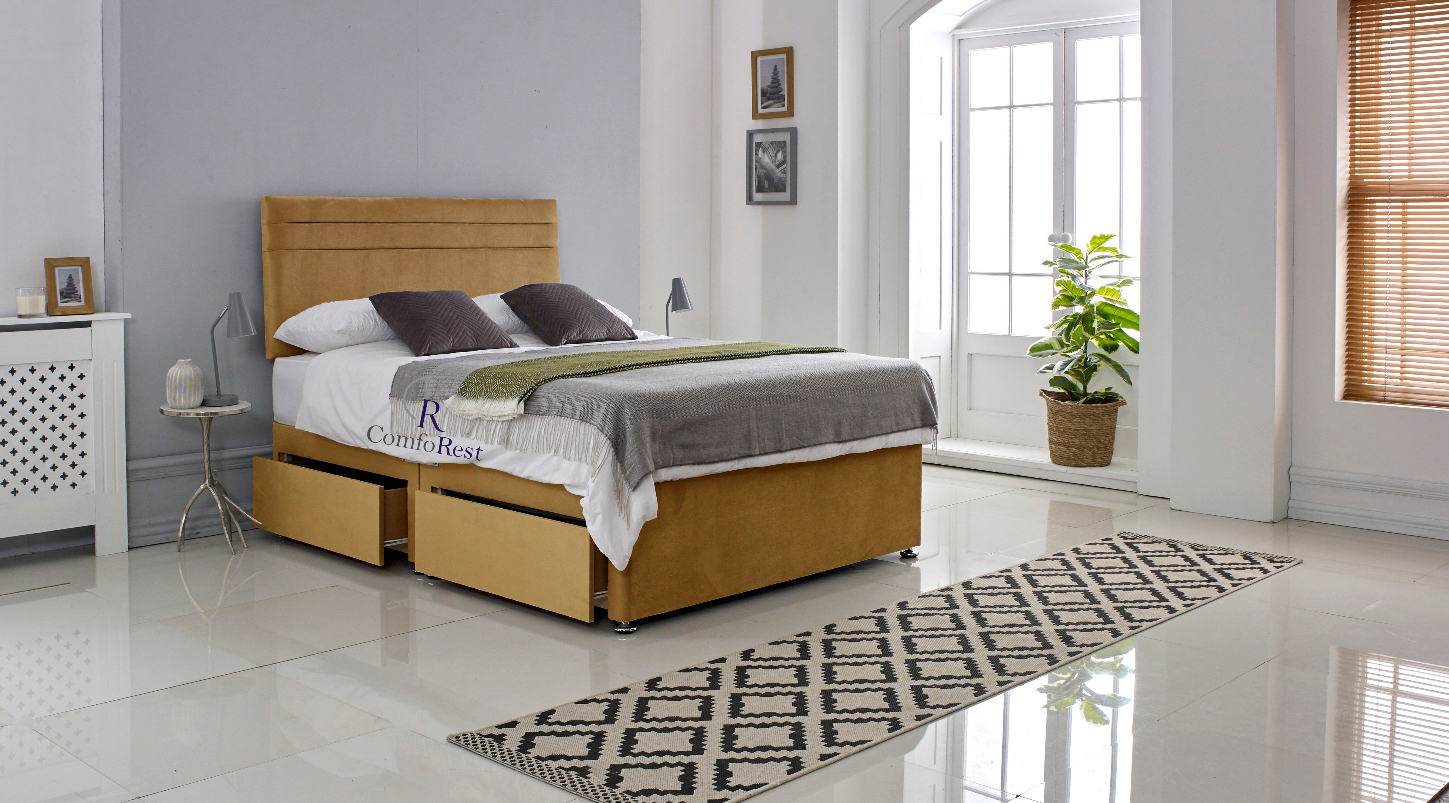 Spina Divan Bed with Headboard