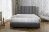 Stripe Upholstered Bed Frame